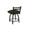 Holland Bar Stool Co 18" Low Back Swivel Vanity Stool, Black Wrinkle, Canter Pine Seat 41118BW010 - alternate 4